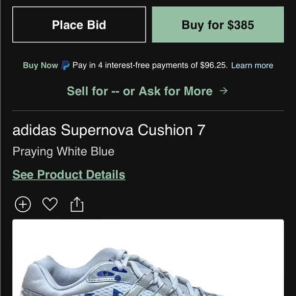 Adidas x Praying super nova Cushion 7 Trainers - Picture 3 of 8